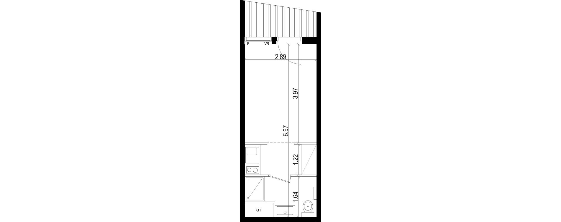 Appartement T1 de 19,30 m2 &agrave; Chevilly-Larue Triangle des meuniers