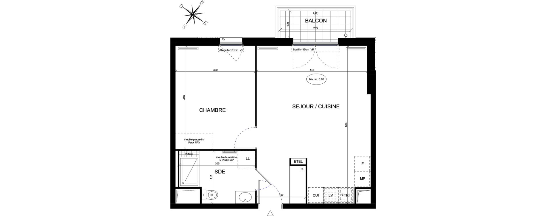 Appartement T2 de 47,20 m2 &agrave; Chevilly-Larue Bretagne