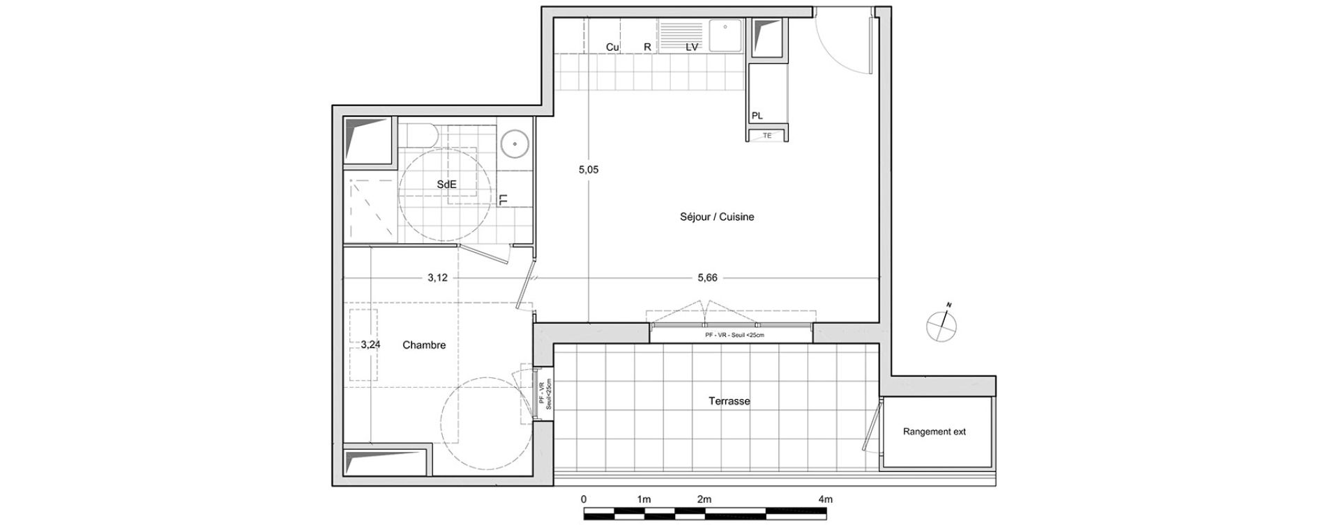 Appartement T2 de 44,20 m2 &agrave; Chevilly-Larue Centre