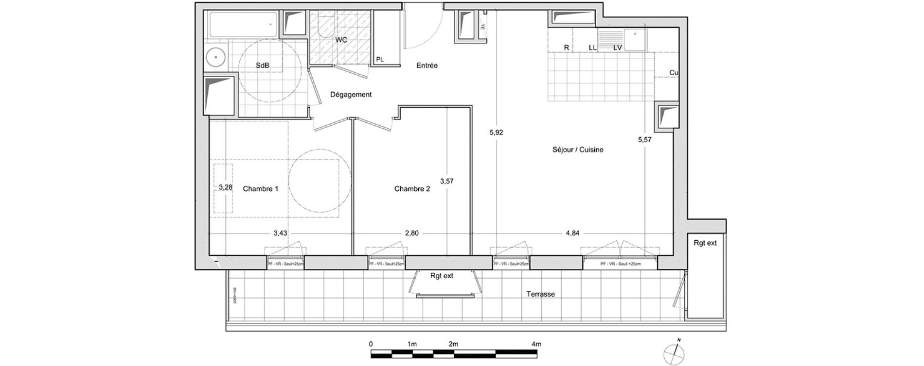 Appartement T3 de 62,20 m2 &agrave; Chevilly-Larue Centre