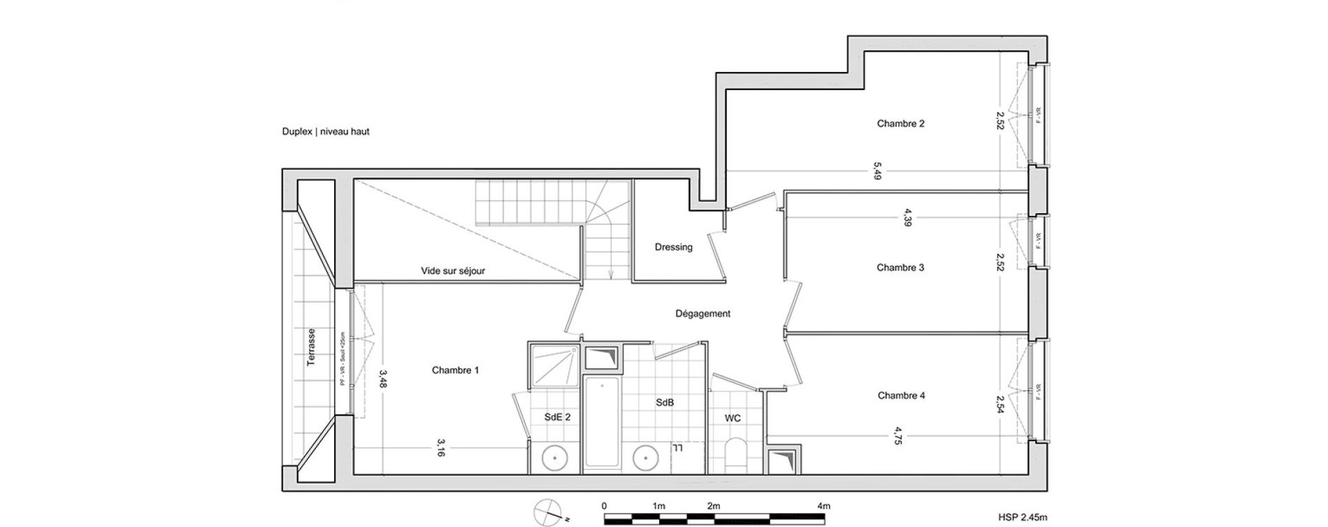 Duplex T5 de 95,00 m2 &agrave; Chevilly-Larue Centre