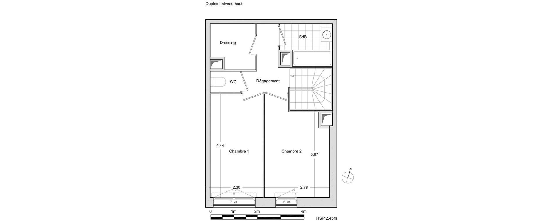 Duplex T3 de 58,50 m2 &agrave; Chevilly-Larue Centre