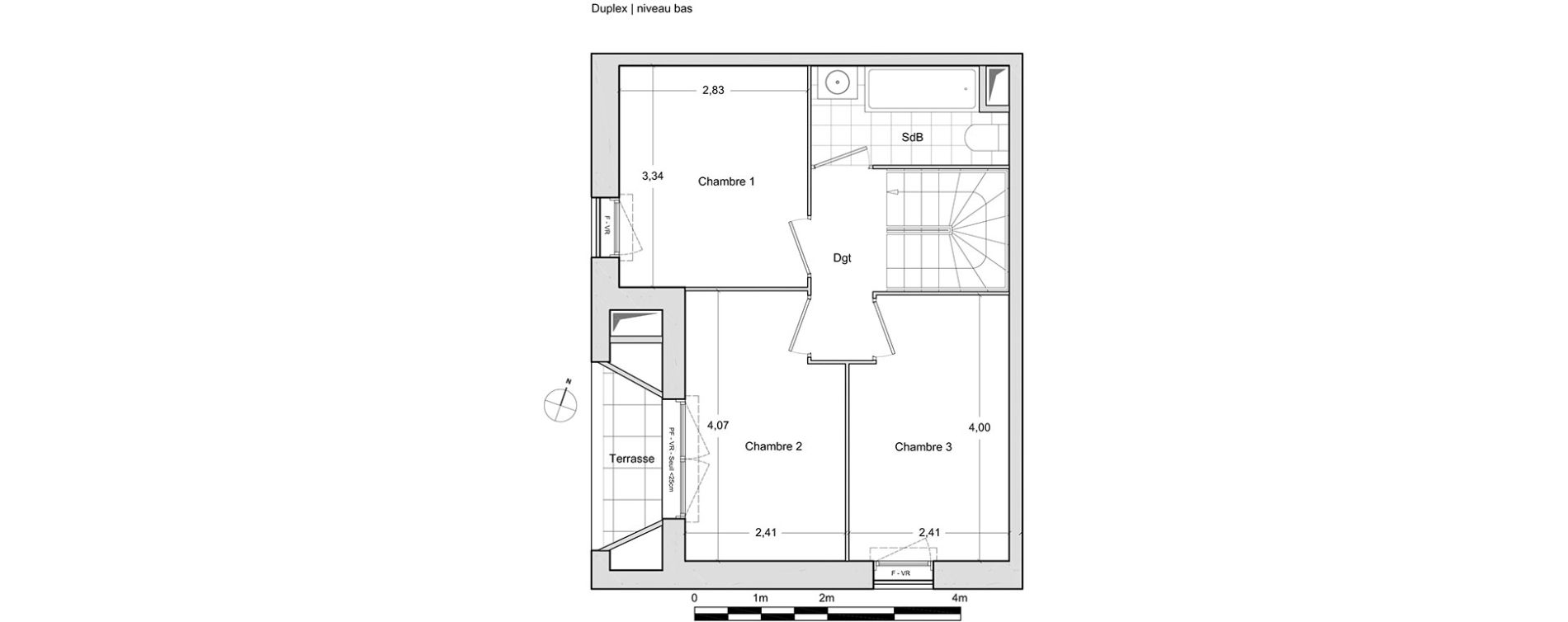 Duplex T4 de 74,50 m2 &agrave; Chevilly-Larue Centre