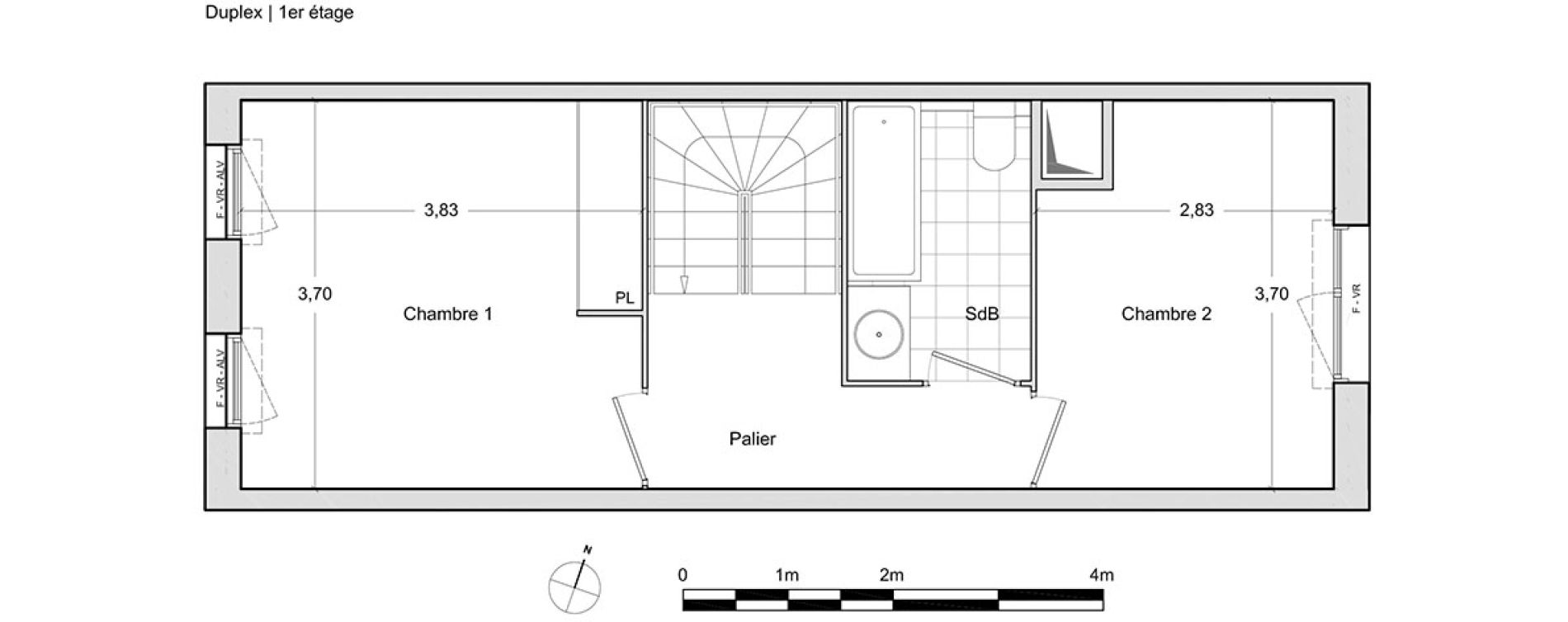 Duplex T3 de 69,30 m2 &agrave; Chevilly-Larue Centre