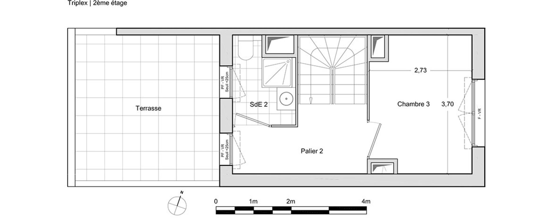 Duplex T4 de 87,20 m2 &agrave; Chevilly-Larue Centre