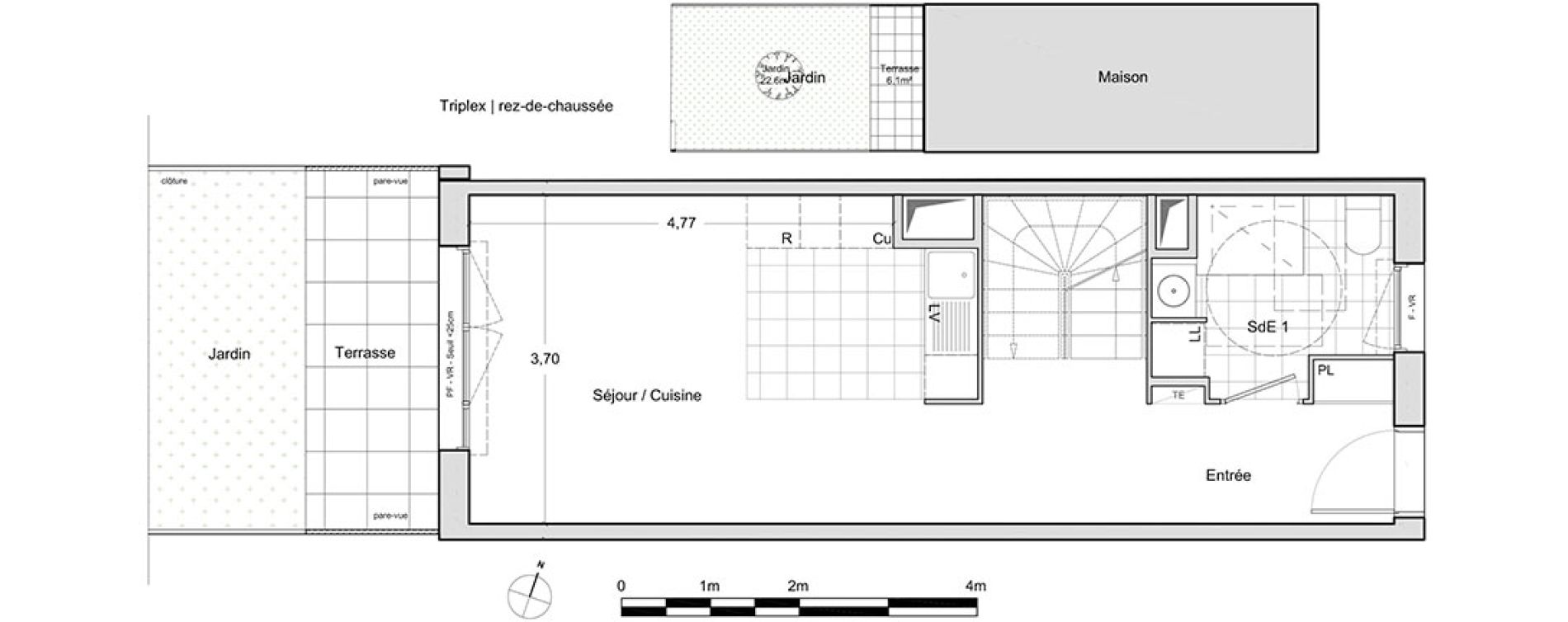 Duplex T5 de 97,50 m2 &agrave; Chevilly-Larue Centre