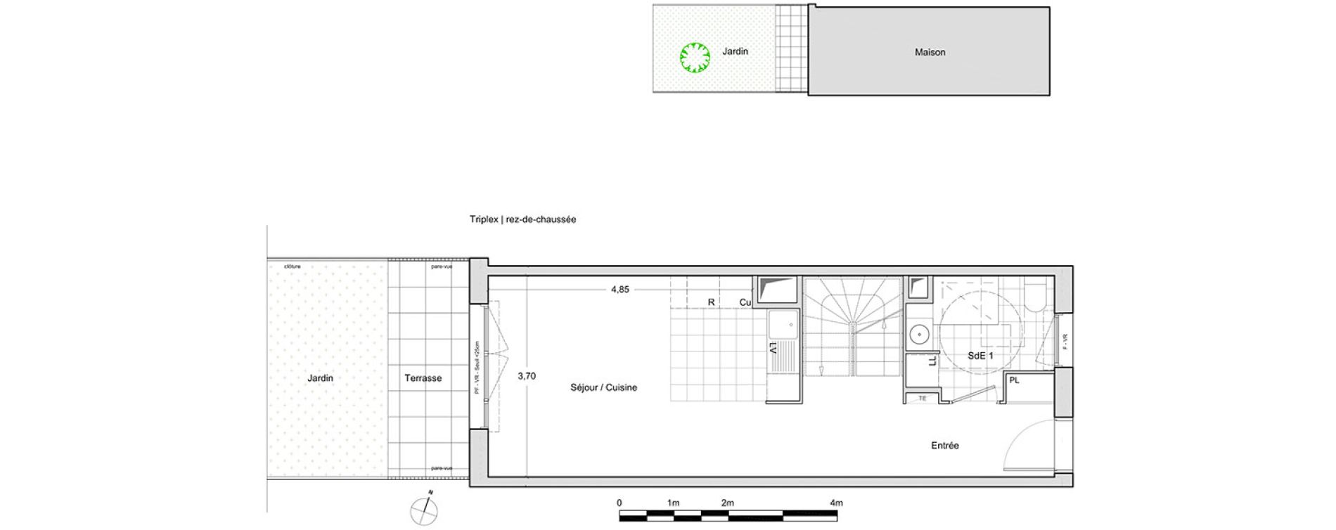 Duplex T4 de 87,80 m2 &agrave; Chevilly-Larue Centre