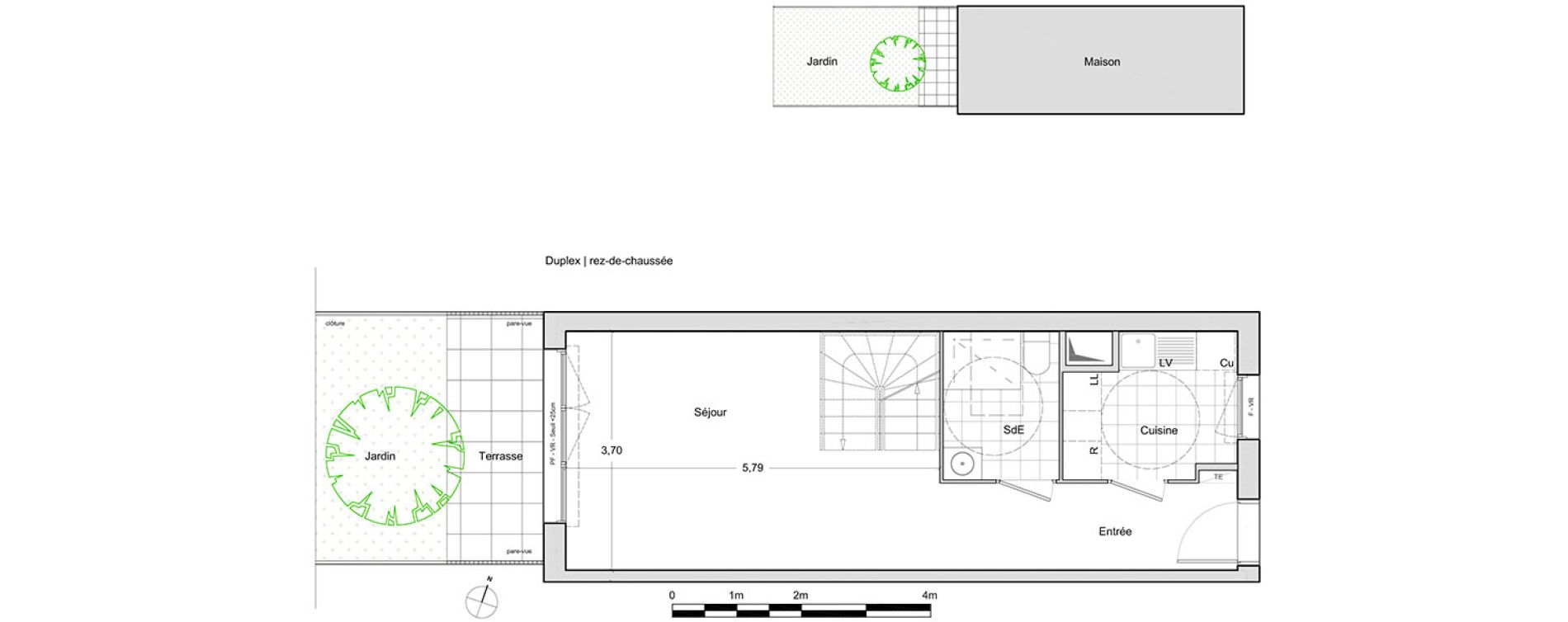 Duplex T3 de 69,40 m2 &agrave; Chevilly-Larue Centre