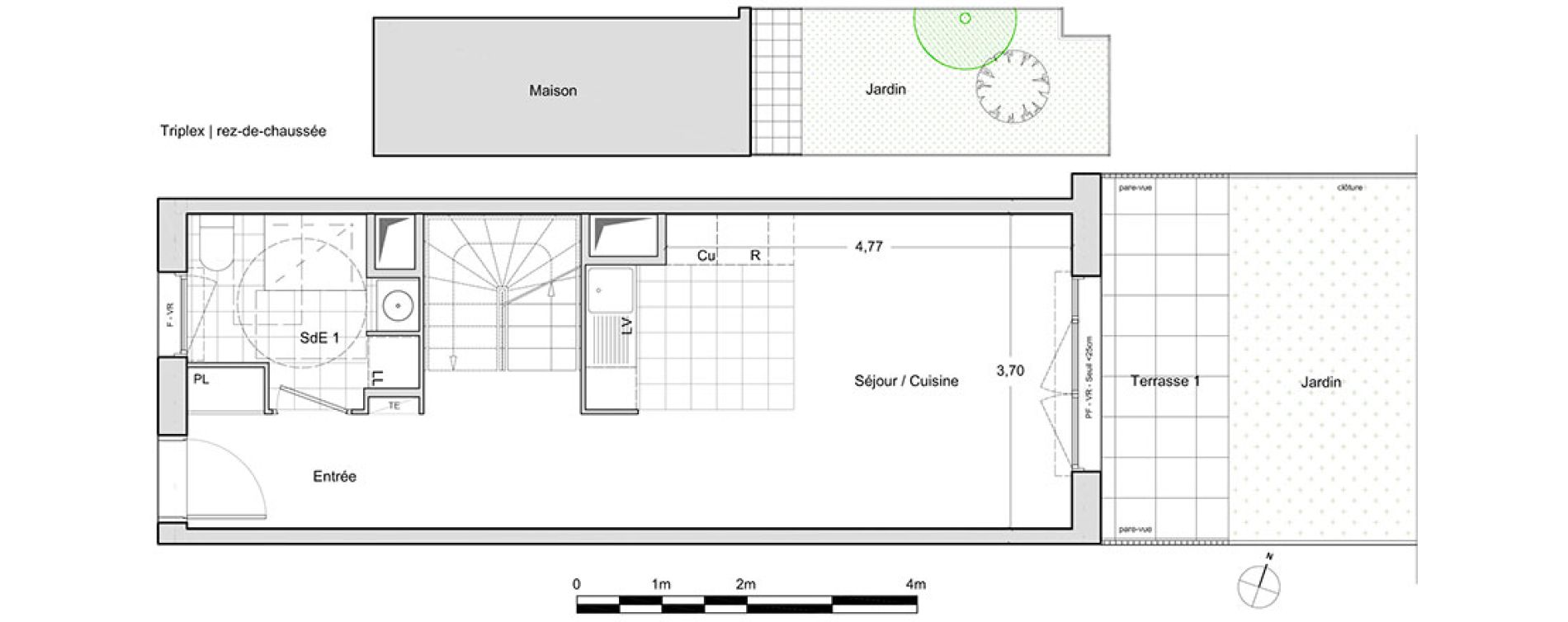 Duplex T4 de 88,20 m2 &agrave; Chevilly-Larue Centre