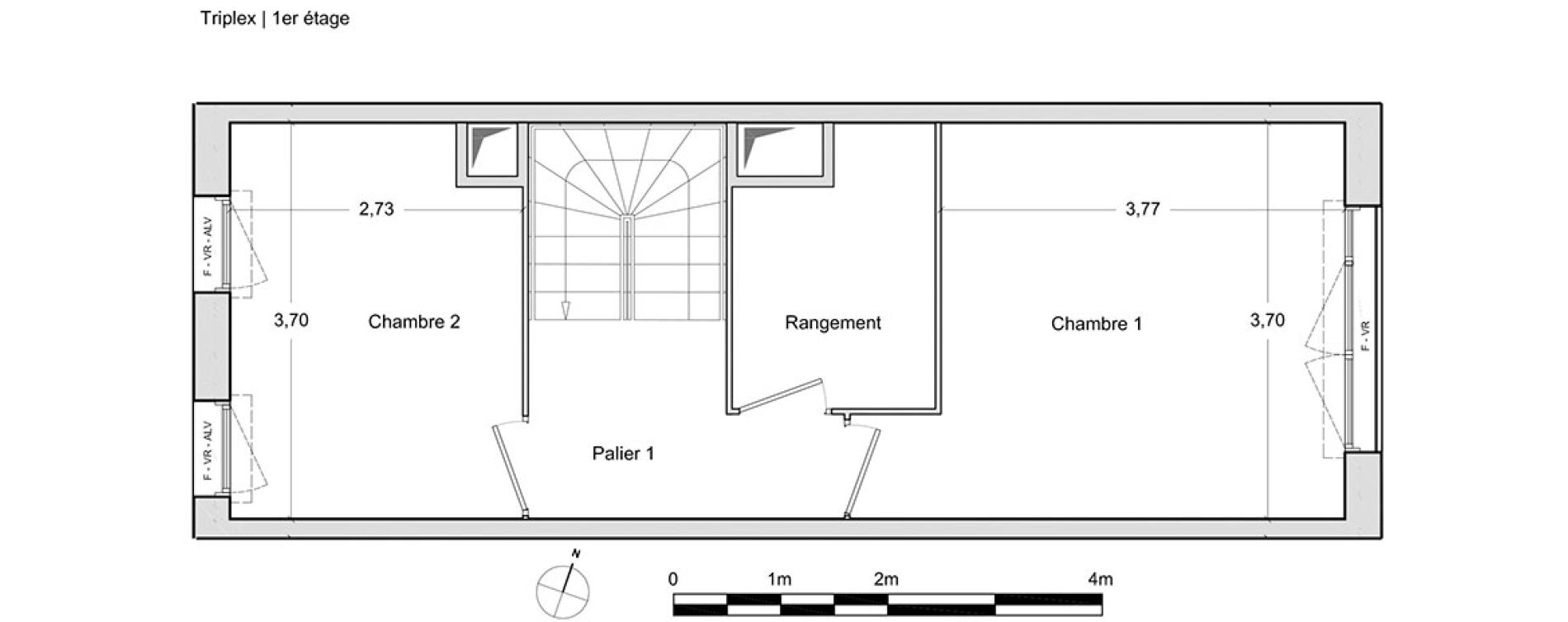 Duplex T4 de 88,20 m2 &agrave; Chevilly-Larue Centre