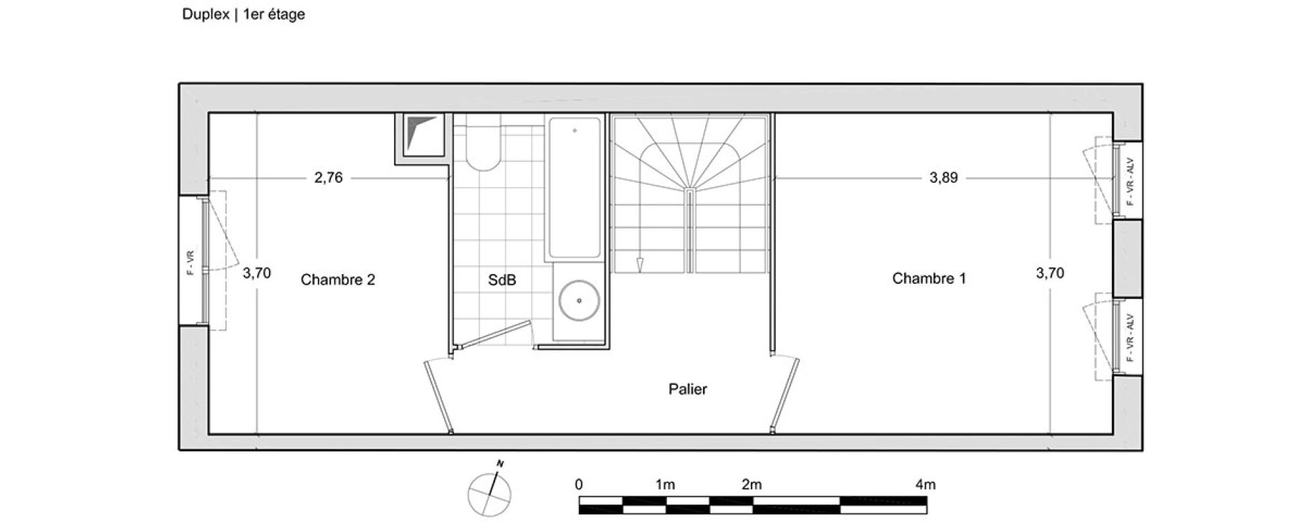 Duplex T3 de 69,60 m2 &agrave; Chevilly-Larue Centre