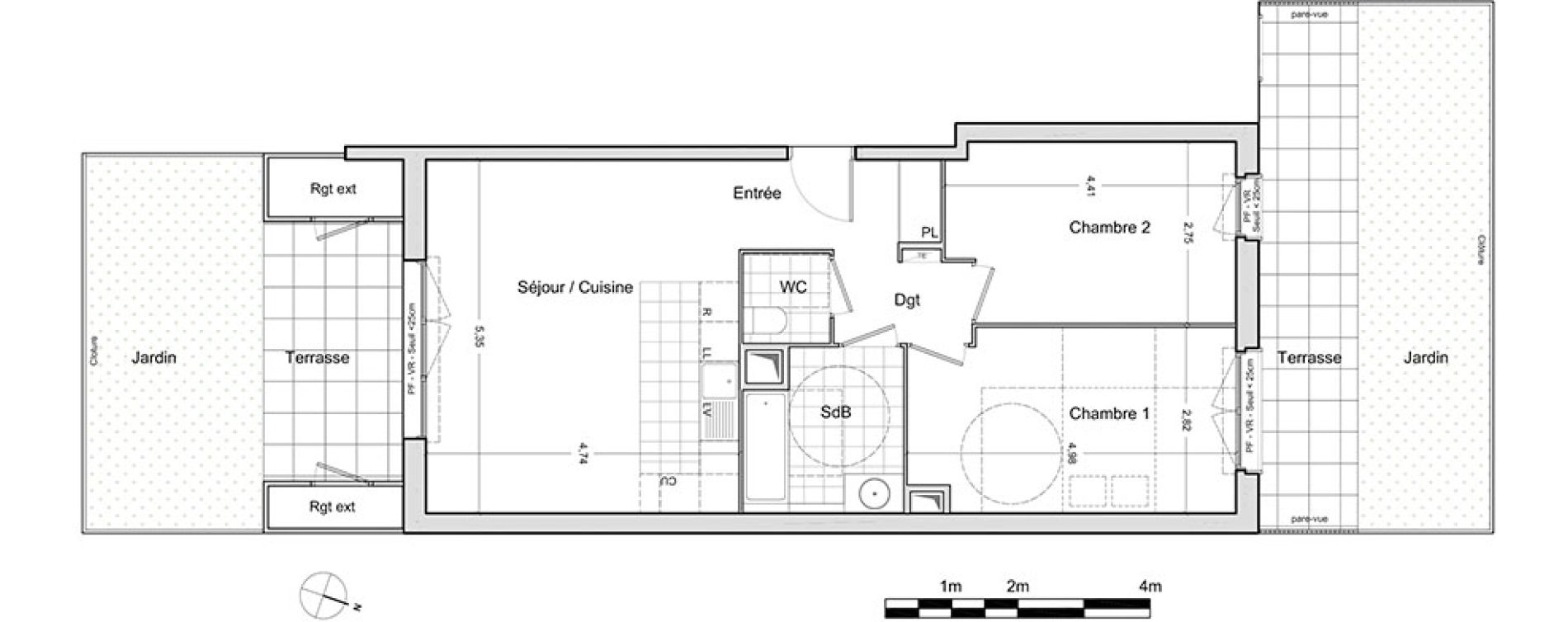 Appartement T3 de 64,70 m2 &agrave; Chevilly-Larue Centre