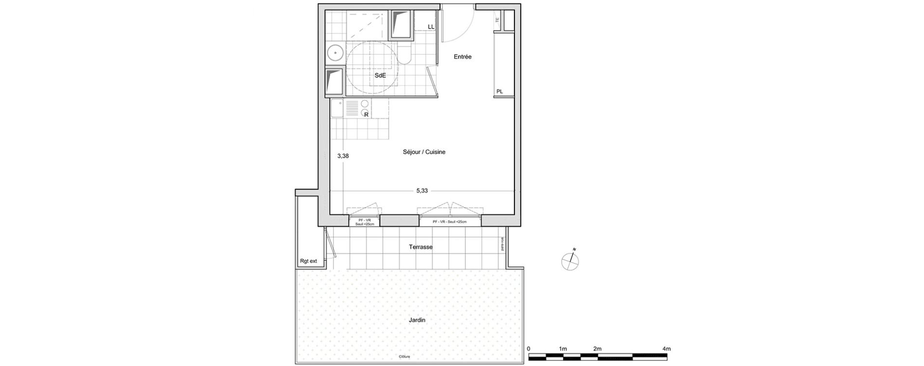 Appartement T1 de 30,00 m2 &agrave; Chevilly-Larue Centre
