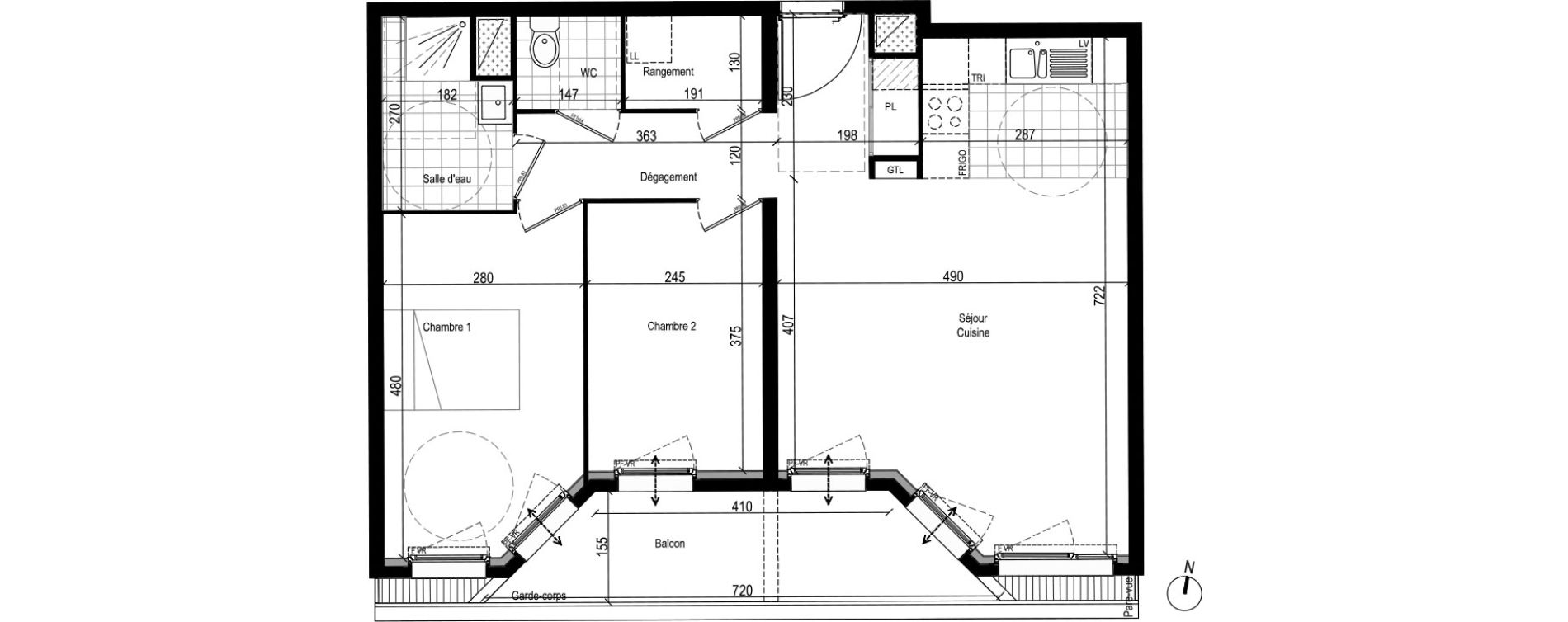 Appartement T3 de 67,90 m2 &agrave; Chevilly-Larue Centre