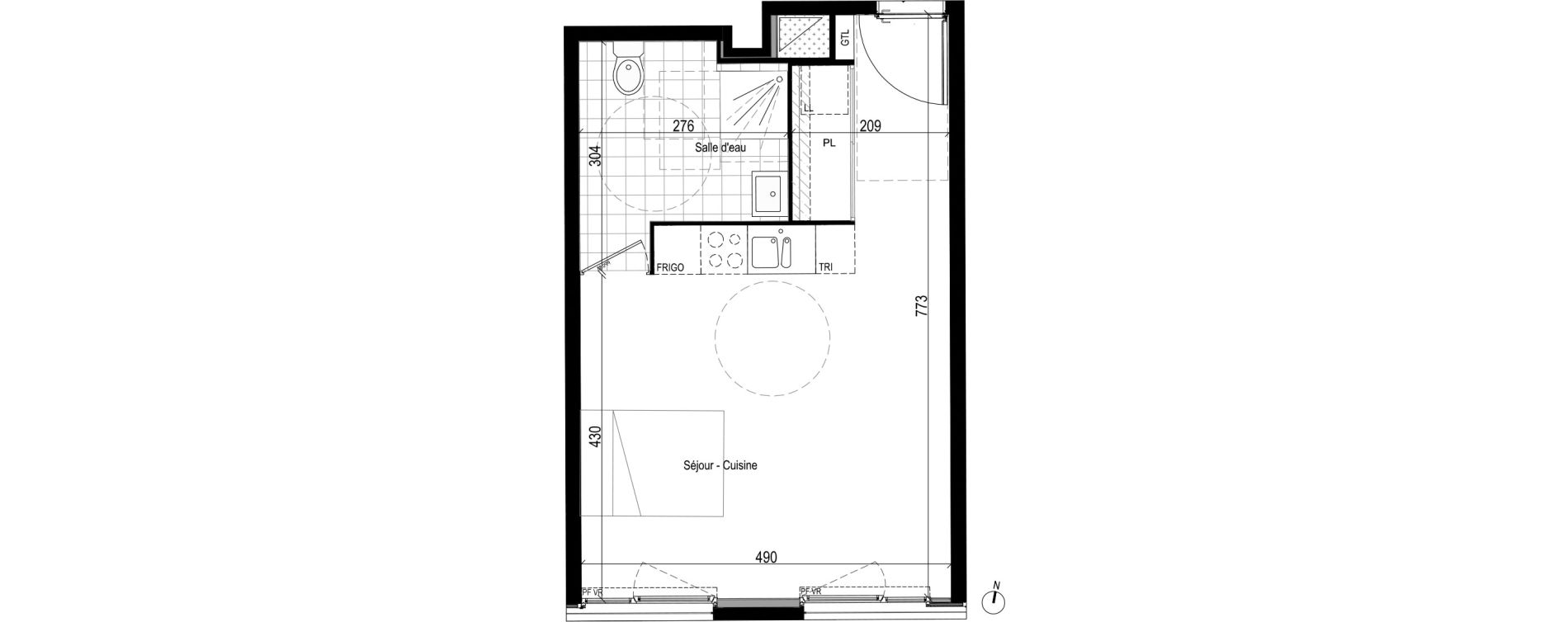 Appartement T1 de 35,70 m2 &agrave; Chevilly-Larue Centre