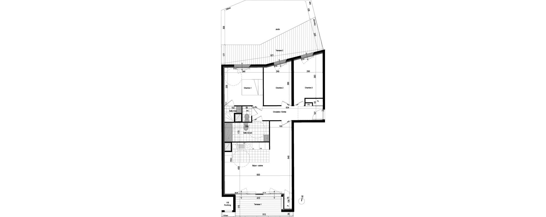 Appartement T4 de 80,90 m2 &agrave; Chevilly-Larue Centre