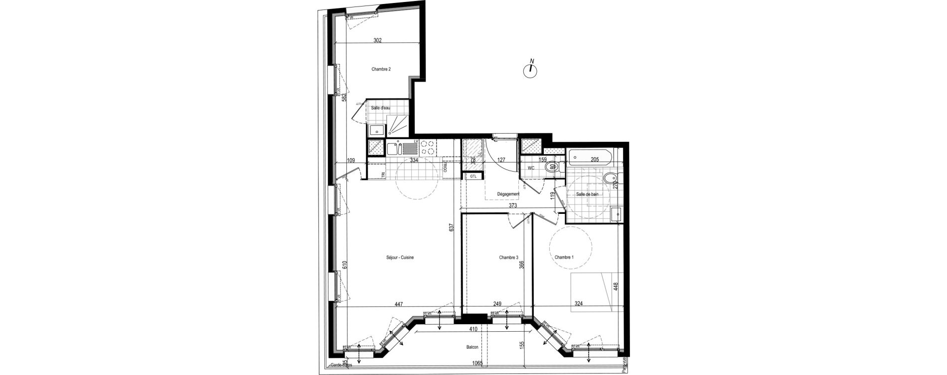 Appartement T4 de 80,20 m2 &agrave; Chevilly-Larue Centre