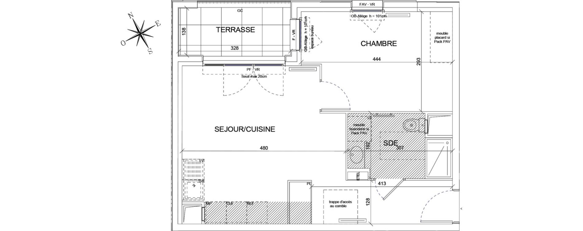 Appartement T2 de 42,04 m2 &agrave; Chevilly-Larue Bretagne