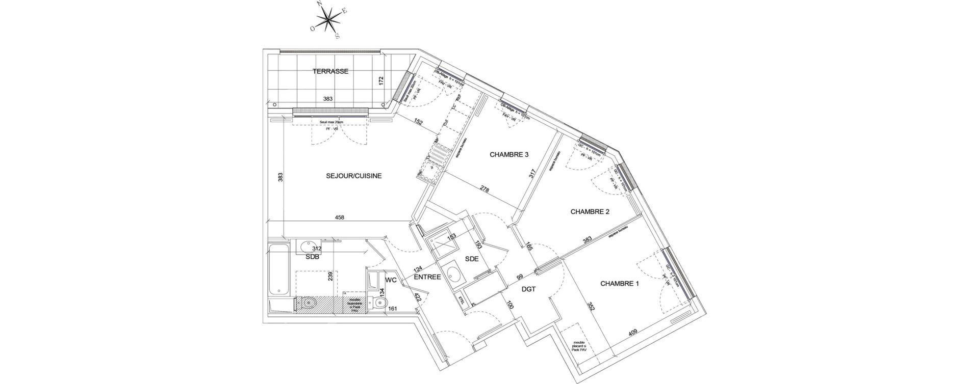 Appartement T4 de 80,84 m2 &agrave; Chevilly-Larue Bretagne