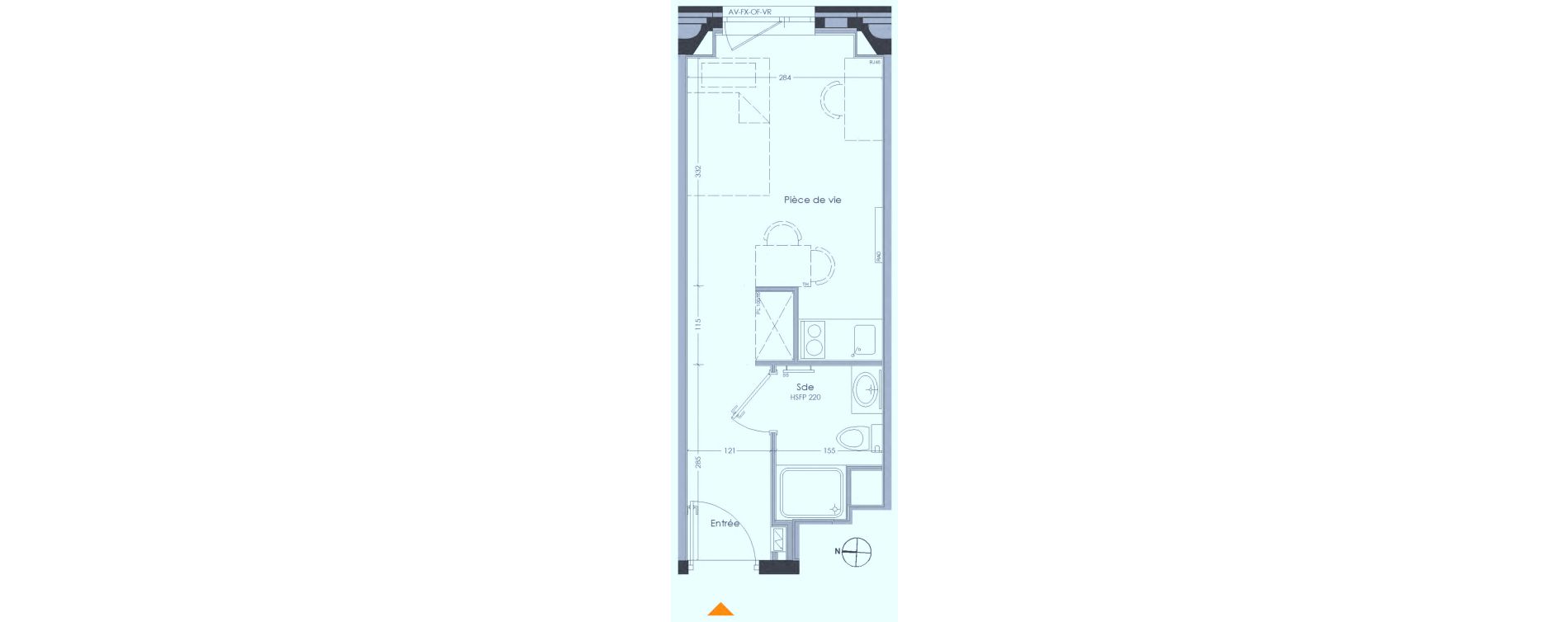 Studio meubl&eacute; de 19,62 m2 &agrave; Cr&eacute;teil Centre