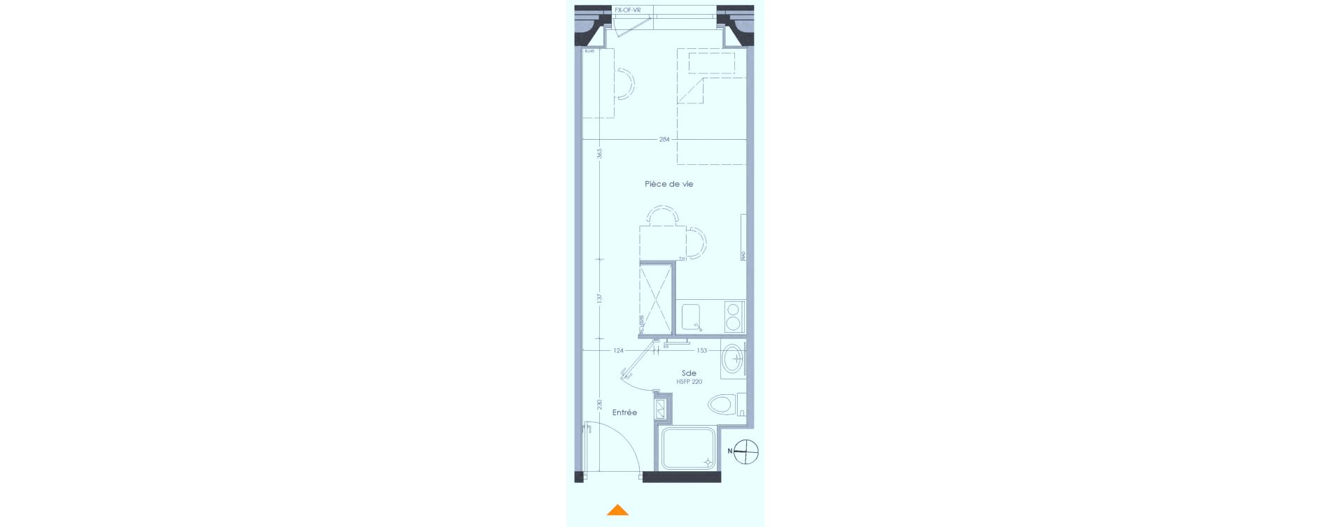 Studio meubl&eacute; de 20,43 m2 &agrave; Cr&eacute;teil Centre