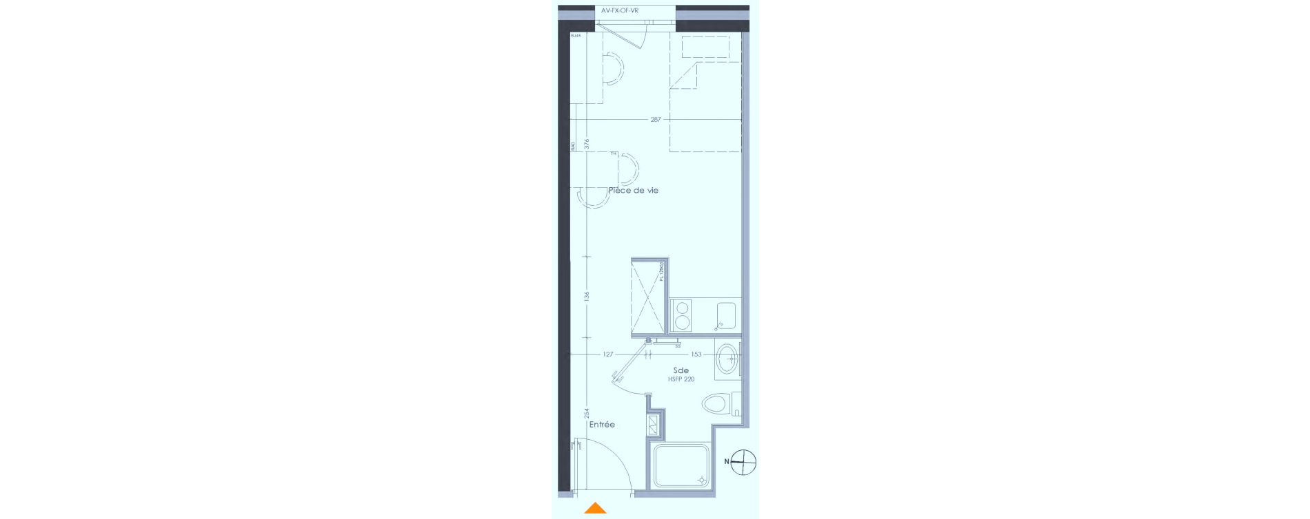 Appartement T1 meubl&eacute; de 20,79 m2 &agrave; Cr&eacute;teil Centre
