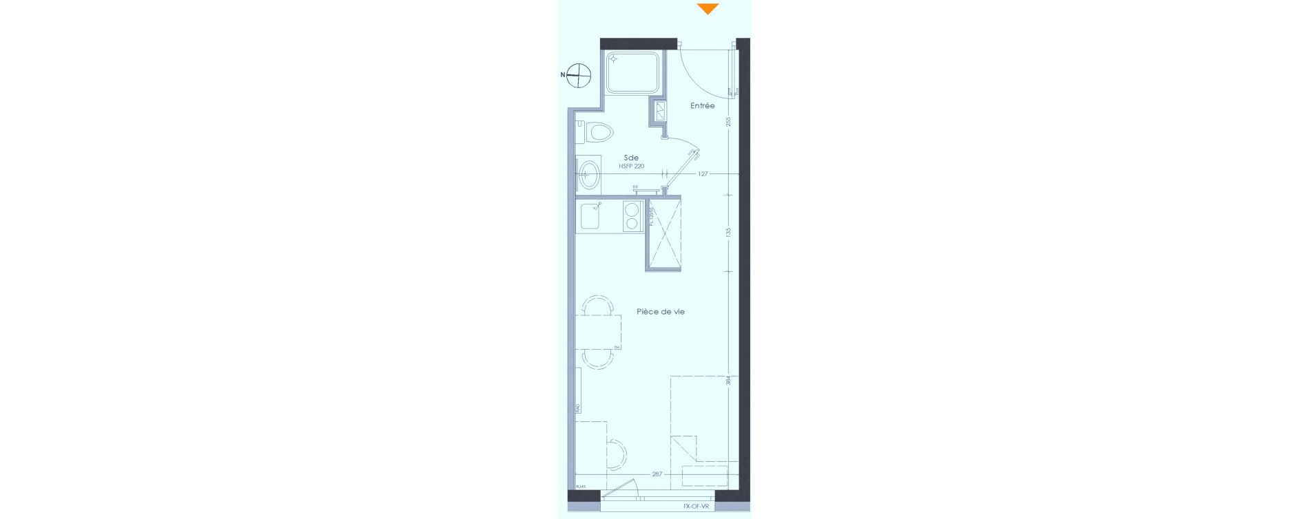 Studio meubl&eacute; de 21,03 m2 &agrave; Cr&eacute;teil Centre