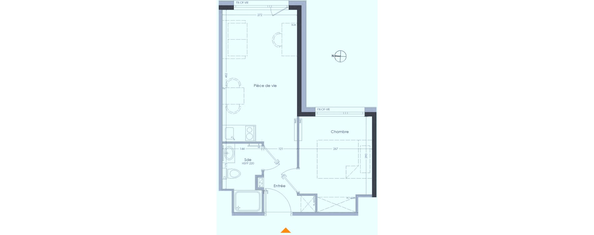 Appartement T2 meubl&eacute; de 28,31 m2 &agrave; Cr&eacute;teil Centre