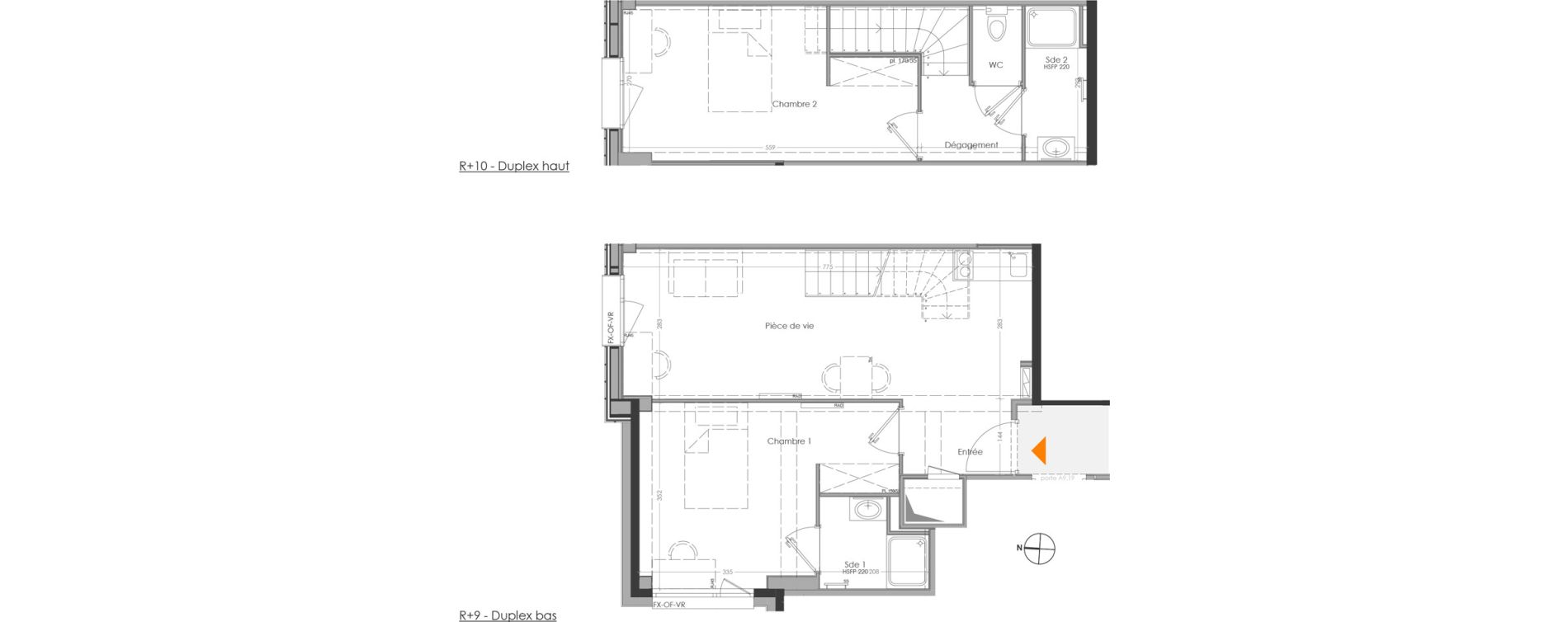 Duplex T3 meubl&eacute; de 61,73 m2 &agrave; Cr&eacute;teil Centre