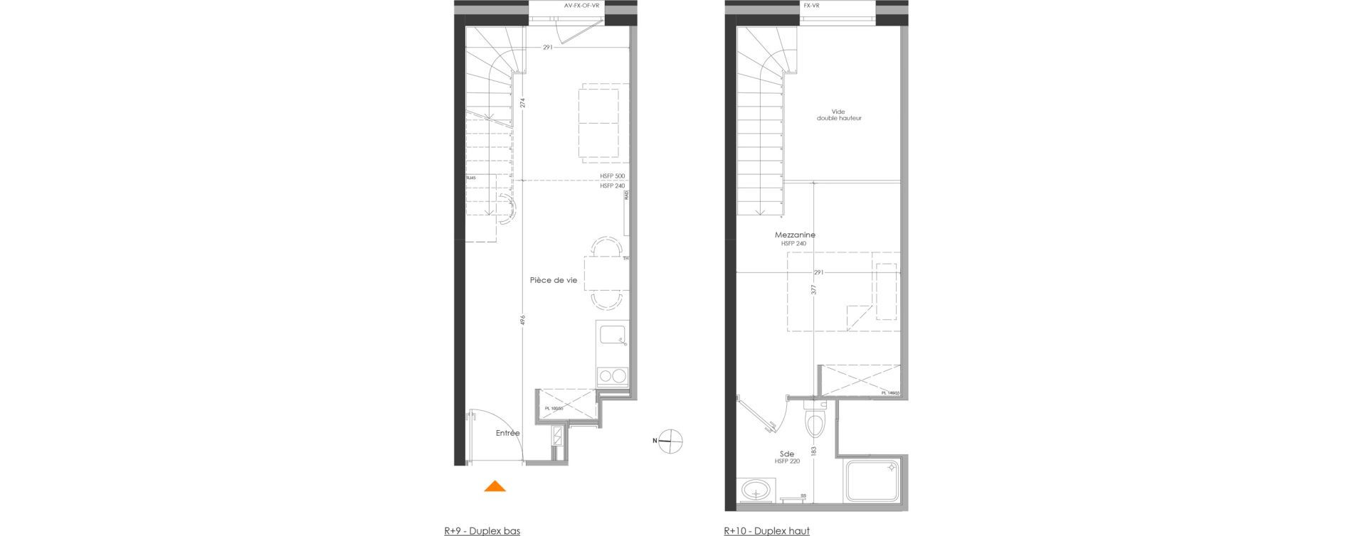 Duplex T2 meubl&eacute; de 33,21 m2 &agrave; Cr&eacute;teil Centre