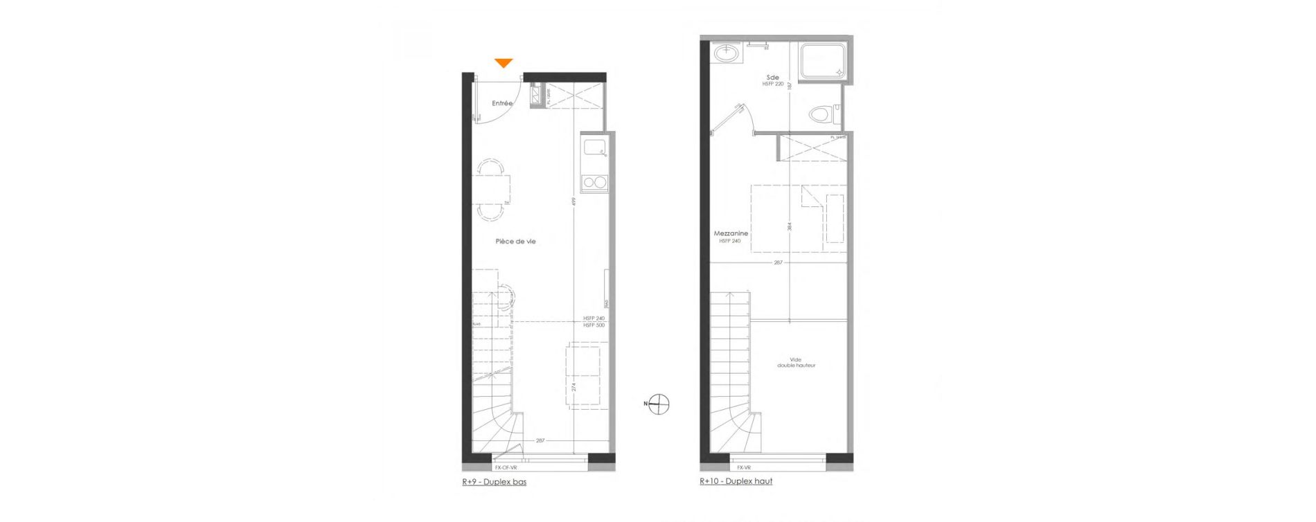 Duplex T2 meubl&eacute; de 35,29 m2 &agrave; Cr&eacute;teil Centre