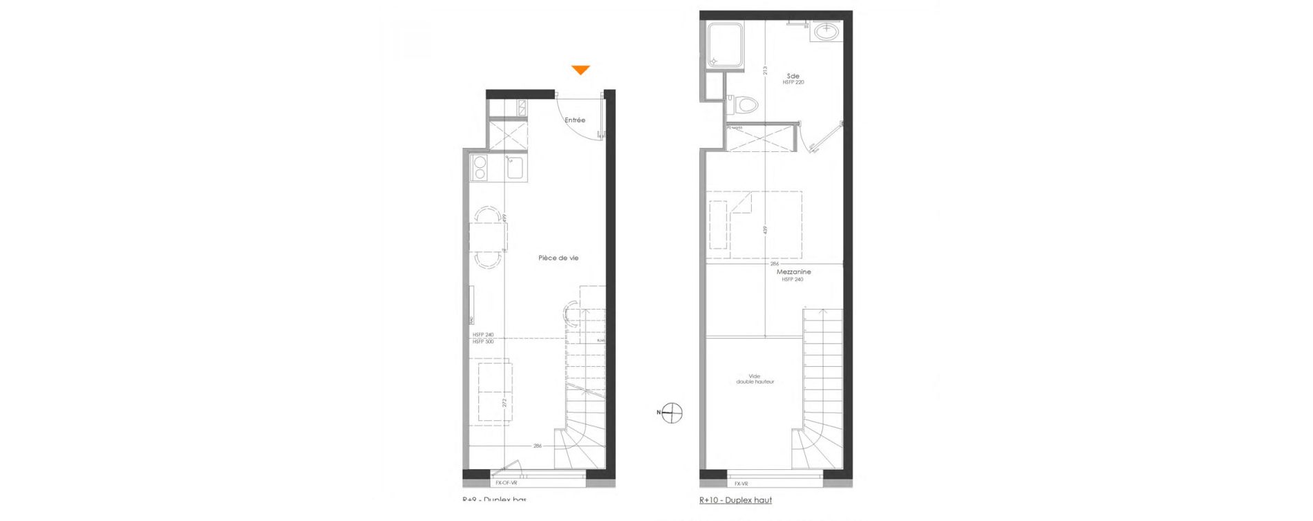 Duplex T2 meubl&eacute; de 36,49 m2 &agrave; Cr&eacute;teil Centre