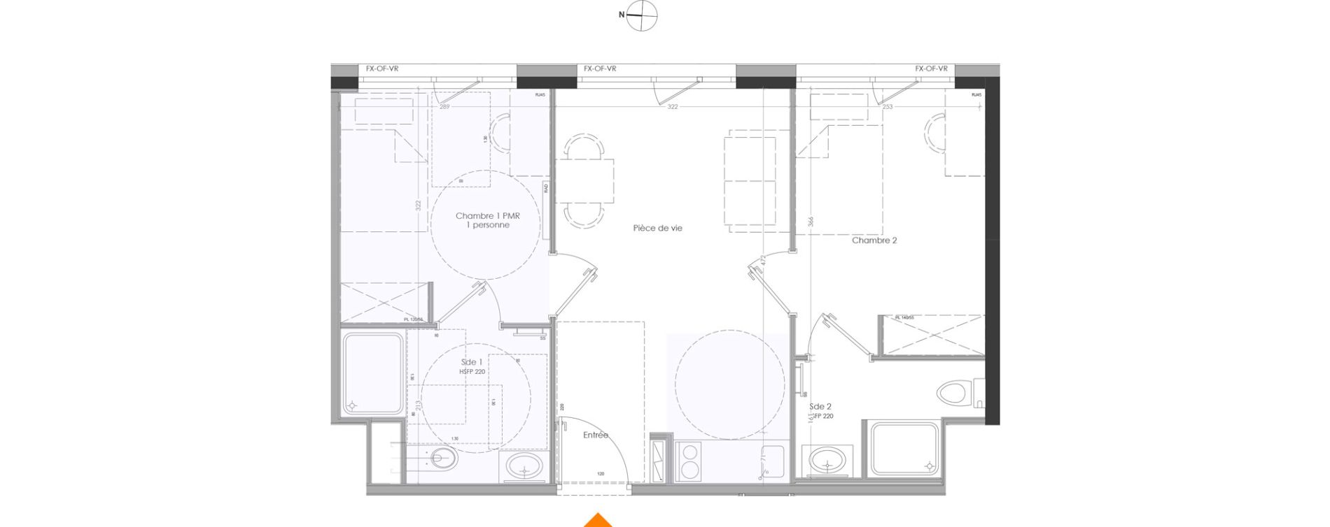 Appartement T3 meubl&eacute; de 44,82 m2 &agrave; Cr&eacute;teil Centre