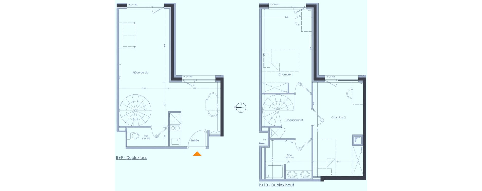 Duplex T3 meubl&eacute; de 60,56 m2 &agrave; Cr&eacute;teil Centre
