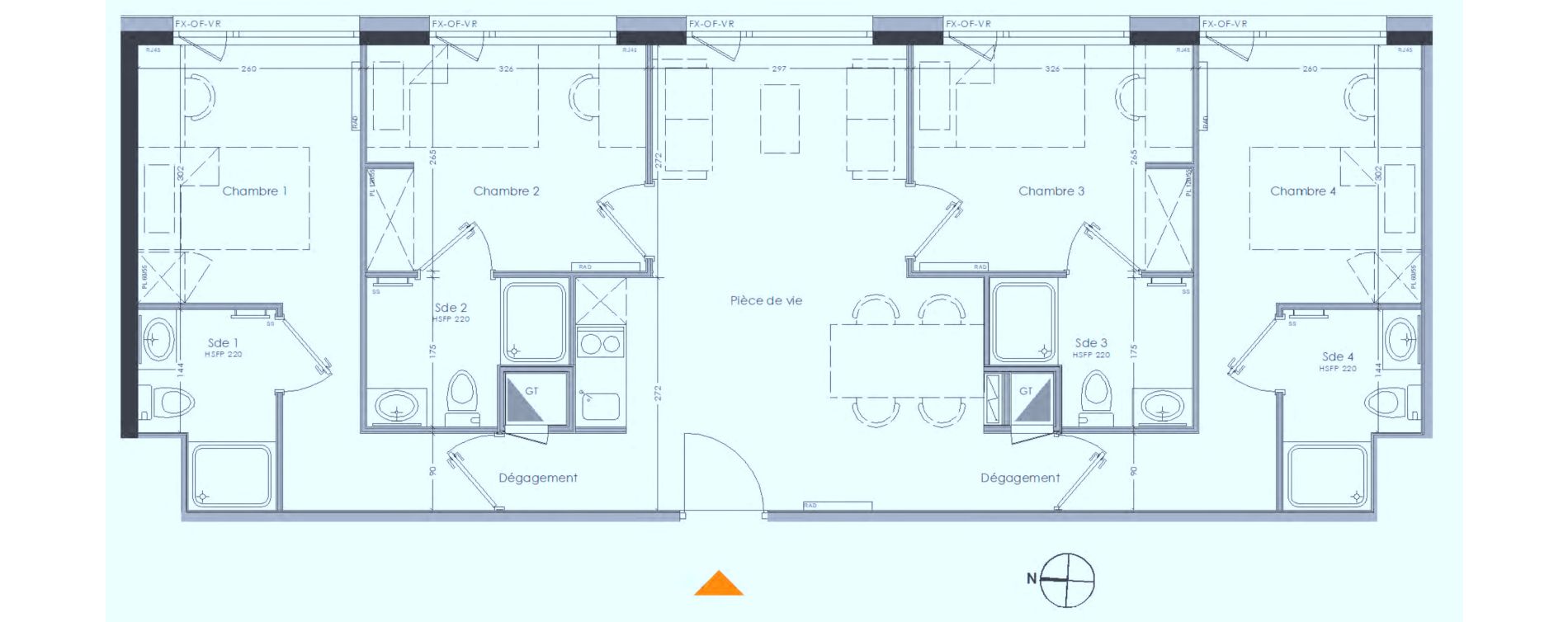 Appartement T5 meubl&eacute; de 76,33 m2 &agrave; Cr&eacute;teil Centre