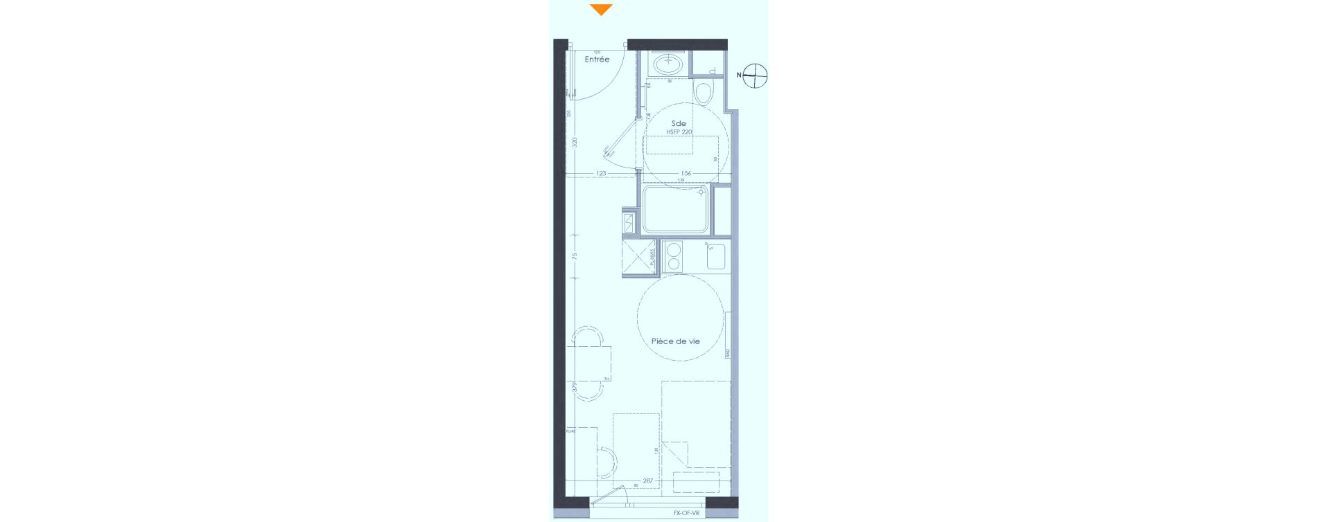 Appartement T1 meubl&eacute; de 20,84 m2 &agrave; Cr&eacute;teil Centre