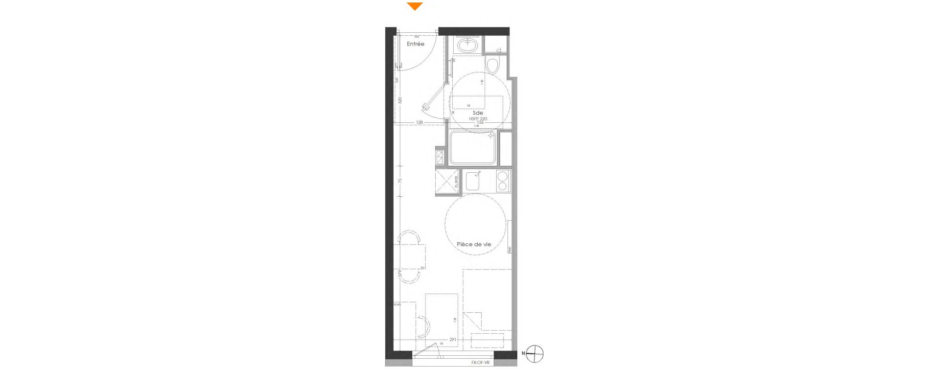 Appartement T1 meubl&eacute; de 21,18 m2 &agrave; Cr&eacute;teil Centre