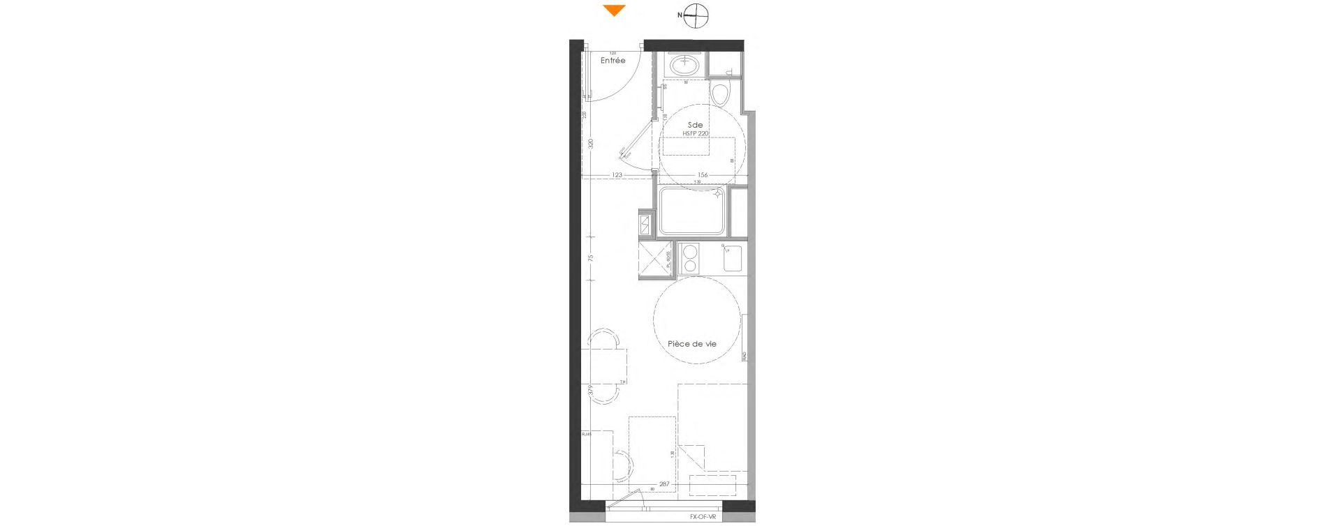 Appartement T1 meubl&eacute; de 20,84 m2 &agrave; Cr&eacute;teil Centre