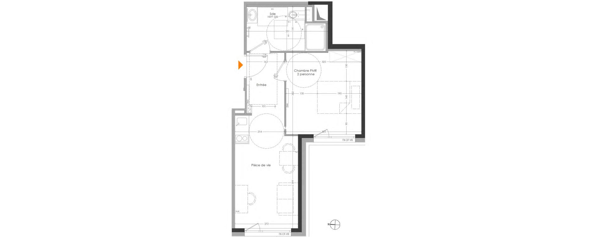 Appartement T2 meubl&eacute; de 34,53 m2 &agrave; Cr&eacute;teil Centre