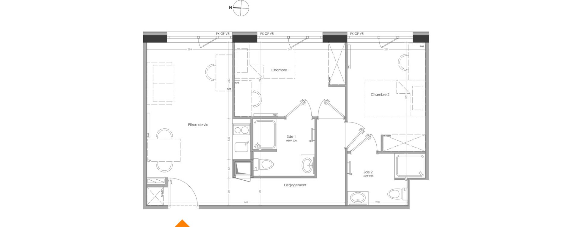 Appartement T3 meubl&eacute; de 47,20 m2 &agrave; Cr&eacute;teil Centre