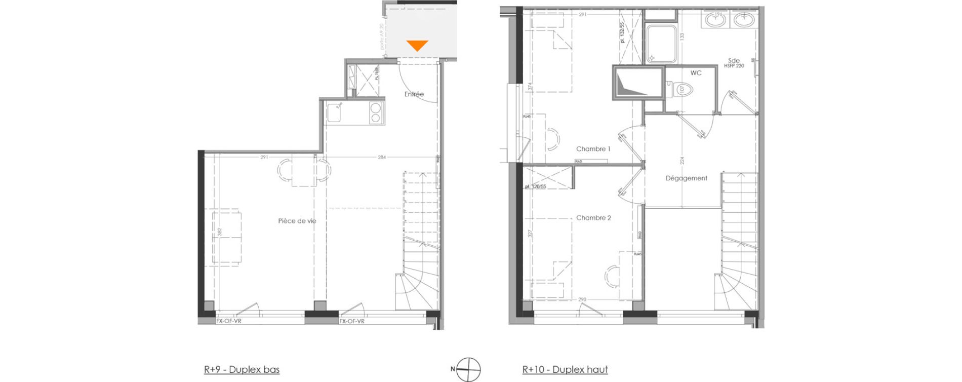 Duplex T3 meubl&eacute; de 56,22 m2 &agrave; Cr&eacute;teil Centre