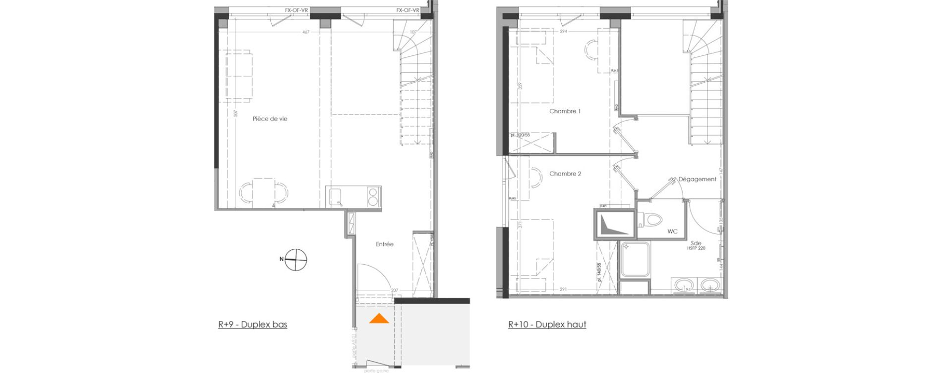 Duplex T3 meubl&eacute; de 63,39 m2 &agrave; Cr&eacute;teil Centre