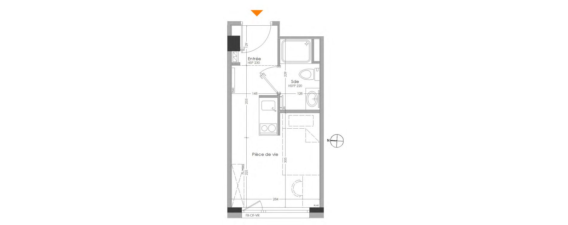 Appartement T1 meubl&eacute; de 15,22 m2 &agrave; Cr&eacute;teil Centre