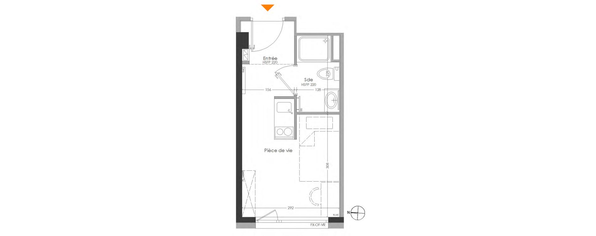 Appartement T1 meubl&eacute; de 15,80 m2 &agrave; Cr&eacute;teil Centre