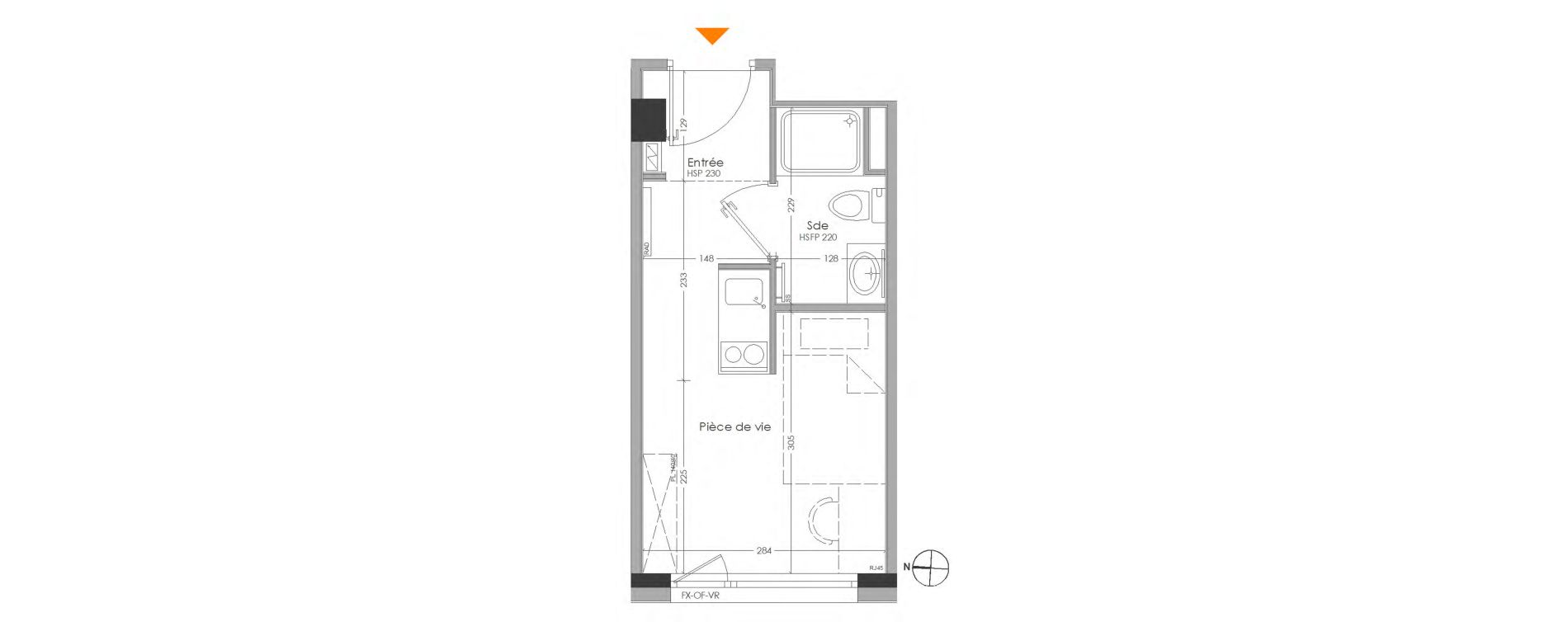 Appartement T1 meubl&eacute; de 15,22 m2 &agrave; Cr&eacute;teil Centre