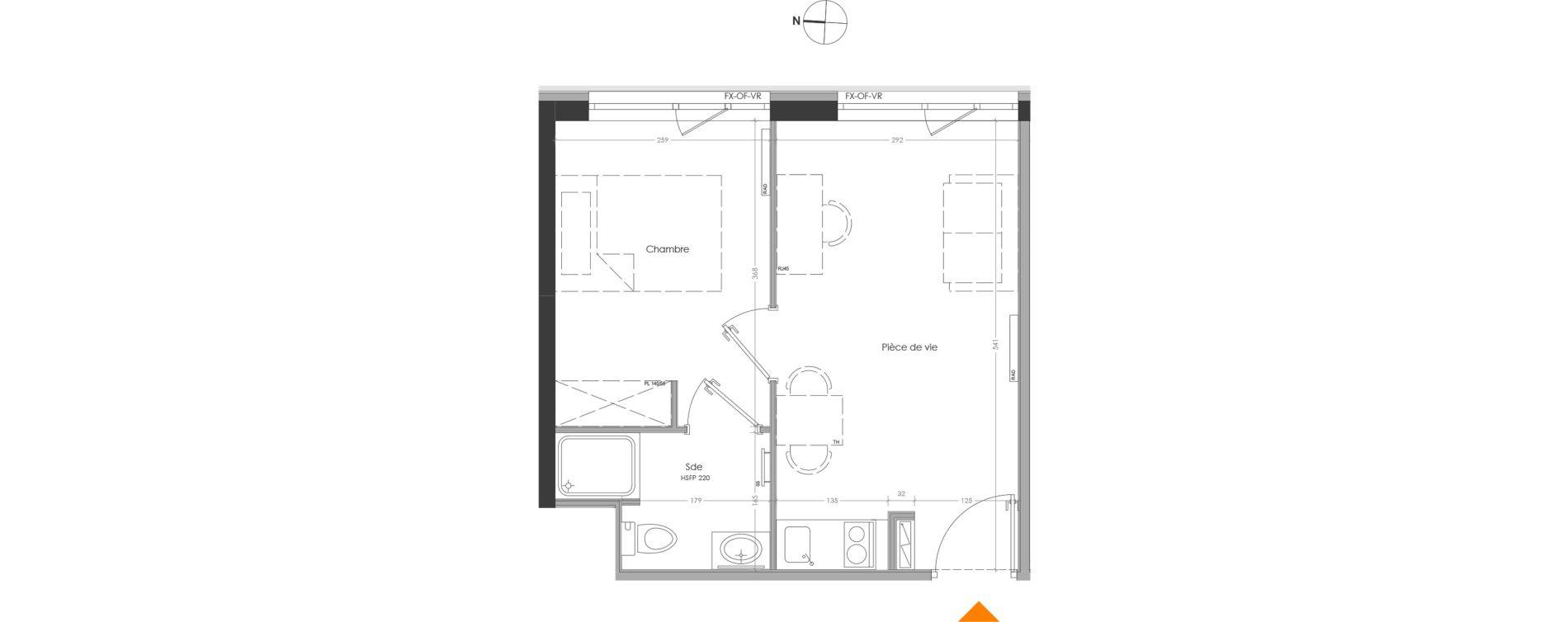 Appartement T2 meubl&eacute; de 28,63 m2 &agrave; Cr&eacute;teil Centre