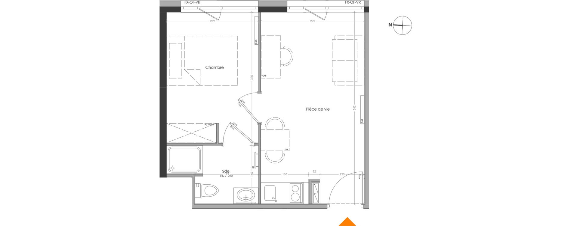Appartement T2 meubl&eacute; de 28,70 m2 &agrave; Cr&eacute;teil Centre