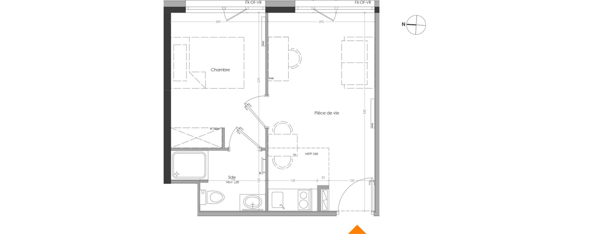 Appartement T2 meubl&eacute; de 28,70 m2 &agrave; Cr&eacute;teil Centre