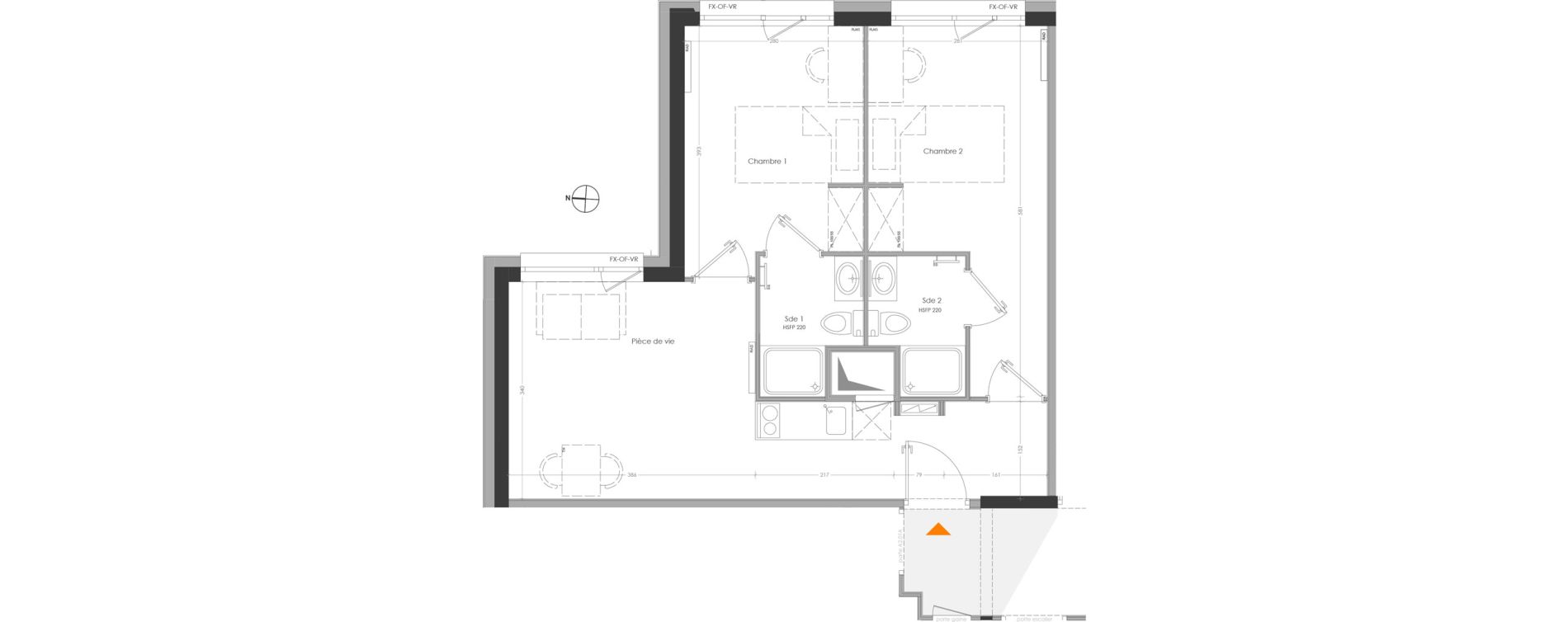 Appartement T3 meubl&eacute; de 48,86 m2 &agrave; Cr&eacute;teil Centre