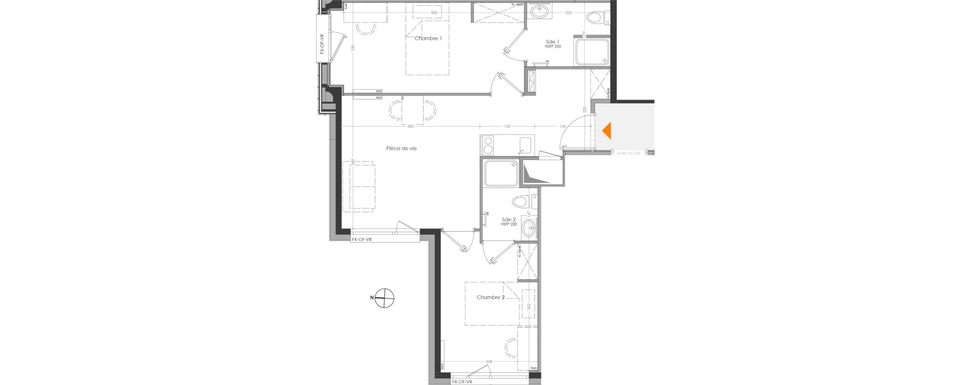 Appartement T3 meubl&eacute; de 50,91 m2 &agrave; Cr&eacute;teil Centre